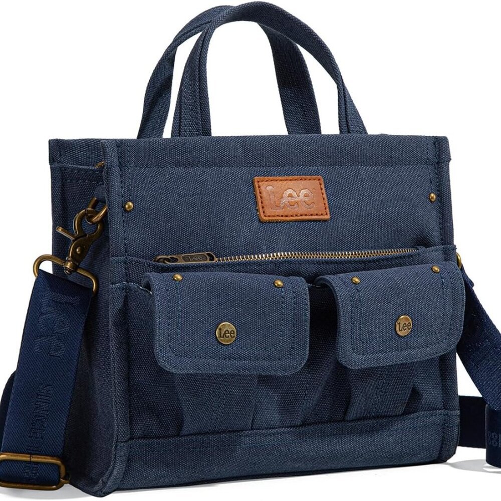 X Lee Canvas Tote Bag for Women Medium Crossbody Bag Top-handle Handbag with Mul
